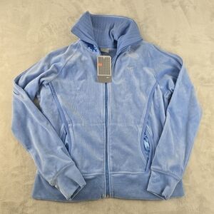 VTG NWT Nike Jacket Fleece Women's Sz XL  (16-18) Blue Gray Tag Y2K